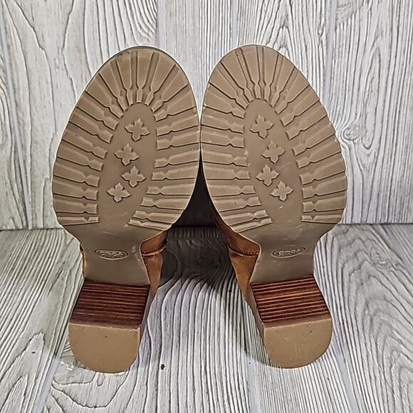 Circa Joan & David Jadine Cognac Leather Ankle Boots Womens Size 11 - Picture 7 of 14